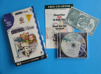 ENCYCLOPEDIA OF CRIMINAL LANGUAGE 1994 -CD ROM -WINDOWS MPC DOS MAC - CD SEALED