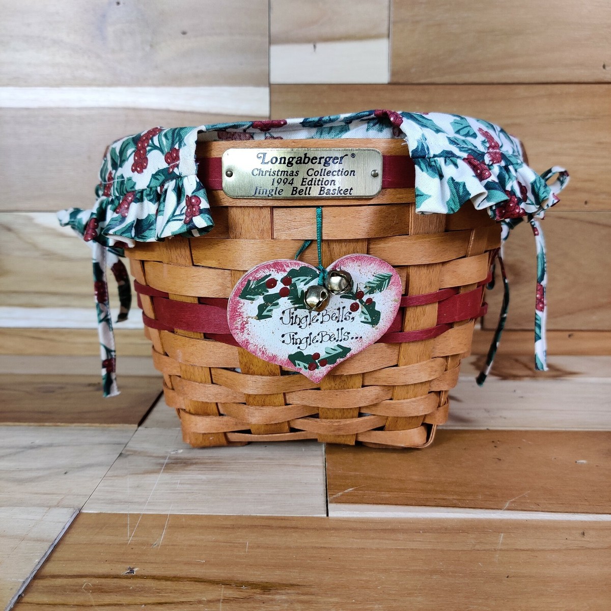 Longaberger basket christmas collection 1994 Jingle bell basket | eBay