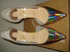 AUTH NEW WOMEN LOUBOUTIN IRIZA D'ORSAY 100 IRIDESCENT LEATHER PUMPS/HEELS US 9 — photo 3