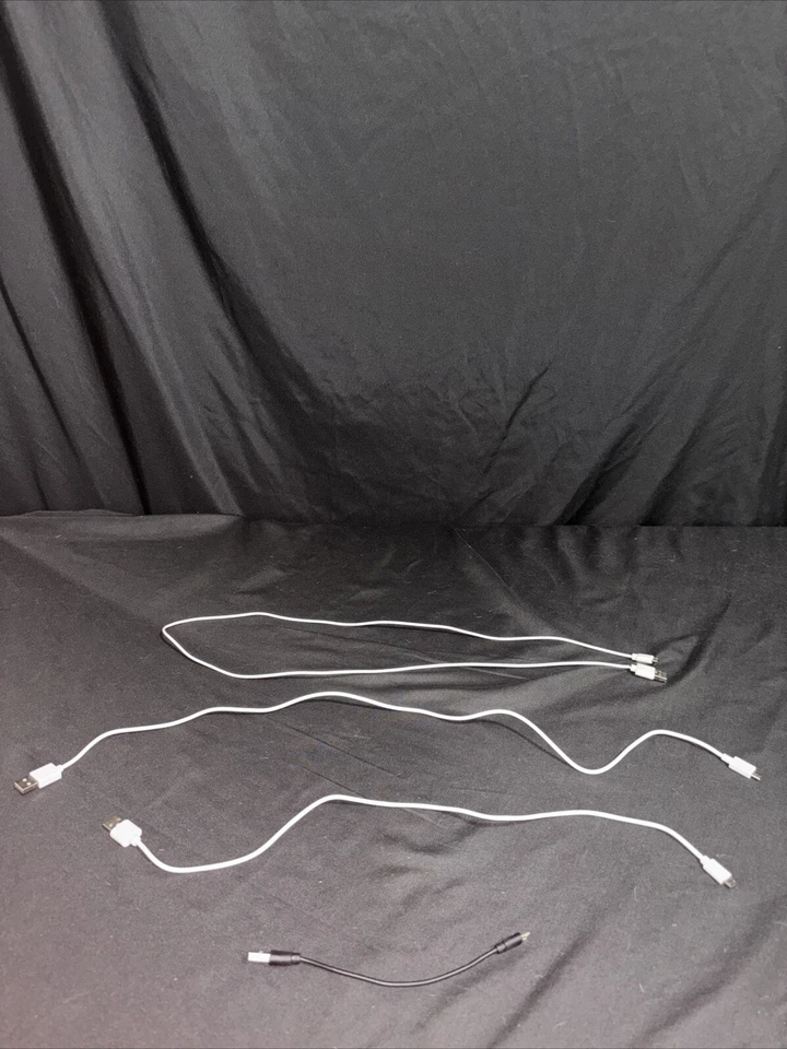 Micro USB Chargers-Set Of 4, 3W,1B-Tested, Works-Measurements-(7”,20”,26”,40”) - Image 3 of 4