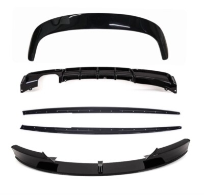 BMW F31 KIT 3ER KOMBI TOURING GLANZ SCHWARZ BODYKIT SPLITTER DACHSPOILER