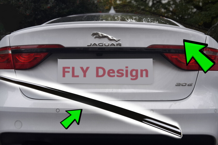 Pour Jaguar XF Tuning SPOILER Peint NOIR Becquet Alettone Flaps Coffre