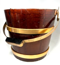 Proctor Silex Electric  Ice Cream Maker Model #2267 Vintage Wood & Copper BUCKET