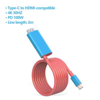 USB Type C to 4K HDMI Cable for Nintendo Switch TV Phone laptop Screen Line