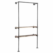 2 Shelf-Wall Mounted Clothing Rack