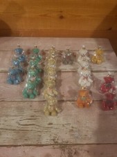 Lot Of 20 Teddy Bear Christmas Ornament, Ceramic 2 Inches Tall