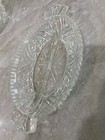 Vintage Anchor Hocking Clear Glass Stars and Bars Divided Relish Dish — photo 1
