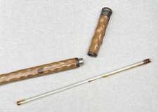 Vintage Antique 1800  Gadget Container Fat Irish Blackthorn Walking Stick Cane