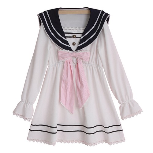 Women Girls Lolita Bowknot Chiffon 