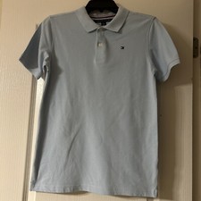 NWOT Tommy Hilfiger Polo Shirt Boys Size XL Baby Blue Short Sleeve Kids/Youth *