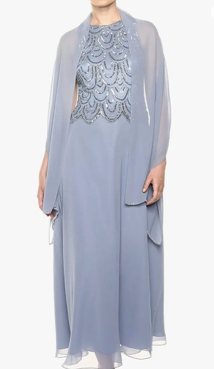 Womens Dresses Scarf J Kara Blush Dress J Kara JKara Light Blue