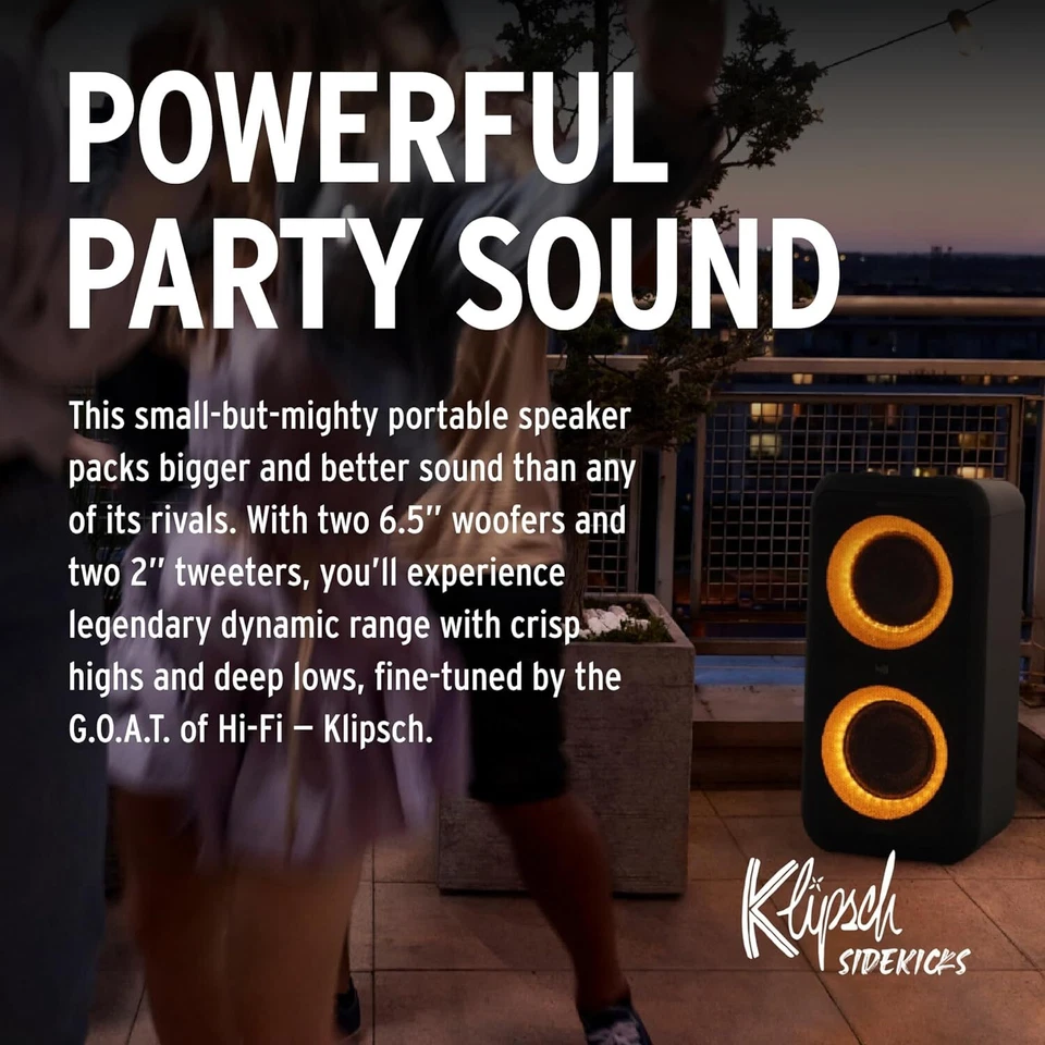 Altavoz portátil recargable inalámbrico Bluetooth para fiestas Klipsch Gig XXL Foto 4 de 4