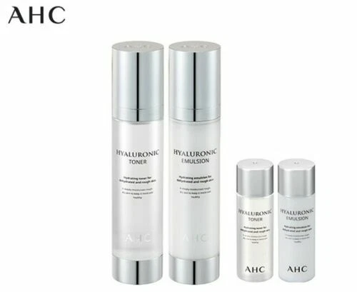 AHC Hyaluronic Skin Care Set Tónico 100ml+30ml Emulsión 100ml+30ml K-Beauty Foto 4 de 4