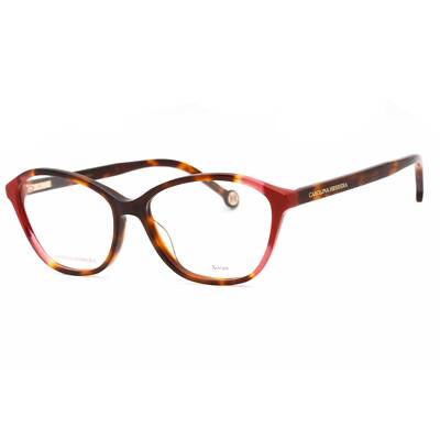 Carolina Herrera Women's Eyeglasses Havana Red Full Rim Frame HER 0122 0O63 00