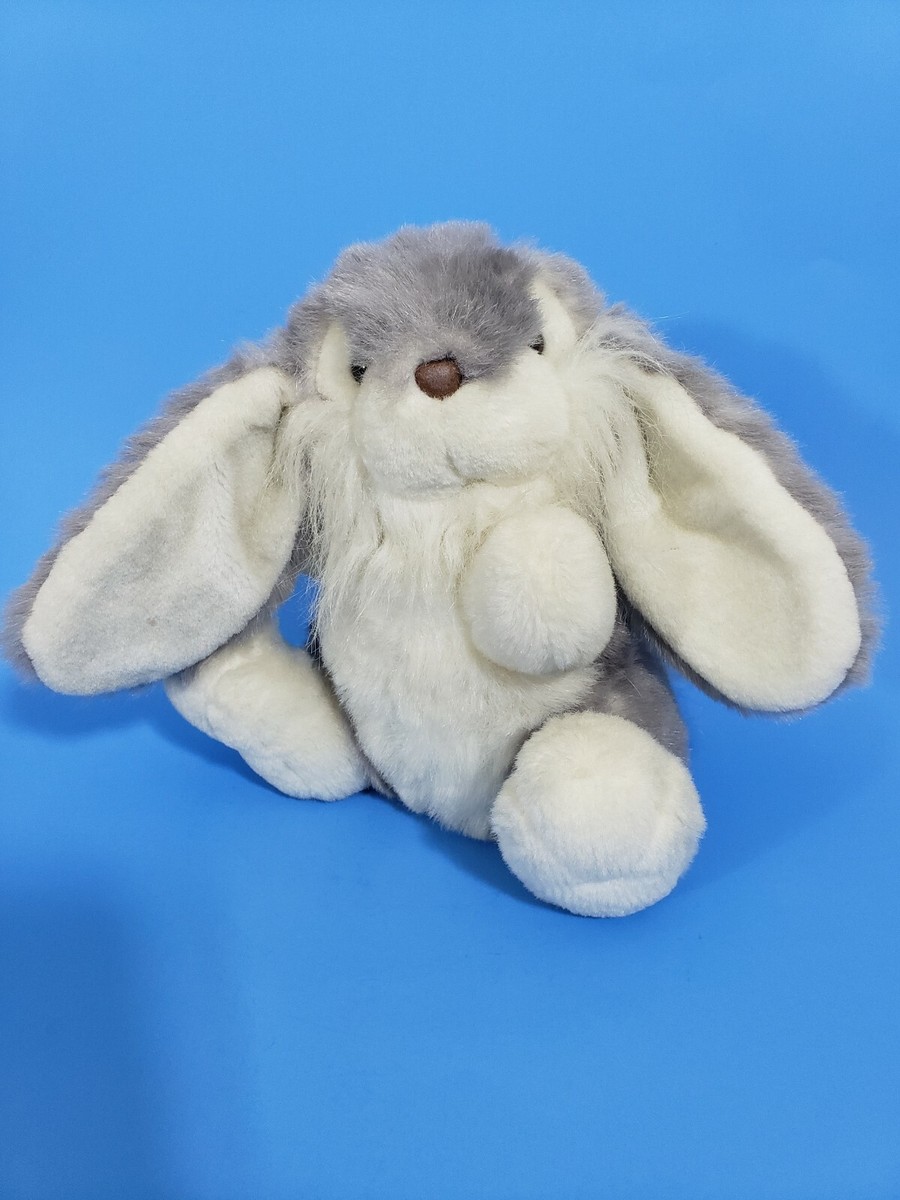 Vintage World of Smile Bunny Rabbit Plush 1994 Bunny Gray/White