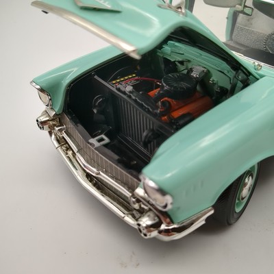 1957 Chevy 150 Utility Sedan Two Tone Green 1:18 Scale Diecast Car 