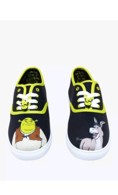 Disney SHREK & DONKEY Adorable Women's Size 5 Tennis Shoes Sneakers. Halloween