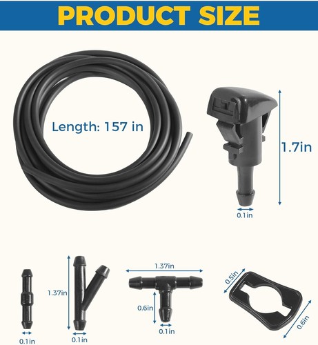 BingSnow - Kit de manguera para limpiaparabrisas, universal, manguera de 4M - Imagen 2 de 6