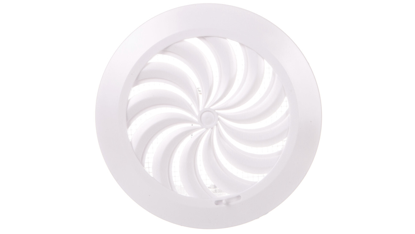 Ventilation grille fi 100mm, white T95 mesh /T2UK
