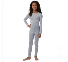 NEW 32 Degrees Heat Shirt and Legging Baselayer Kids Size Small Grey 2 Pc Set 