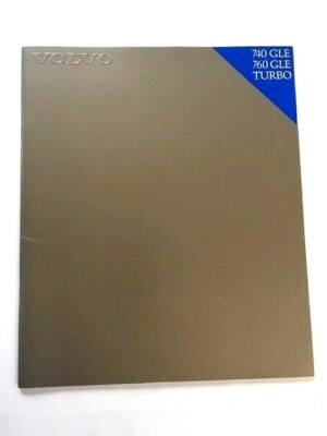1985 Volvo 740 and 760 28-page BIG SIZE Car Sales Brochure Catalog - Turbo GLE