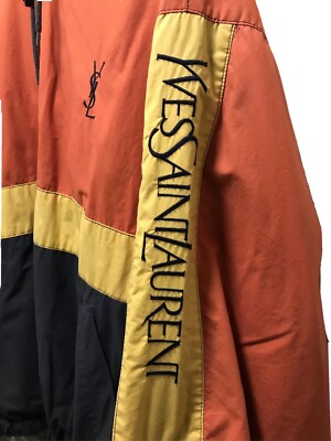 😳MEN'S VINTAGE YVES SAINT LAURENT YSL SPELL OUT HOODED LOGO