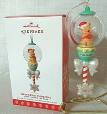 Hallmark 2017 Disney Winnie the Pooh Ornament  Baby's First Christmas