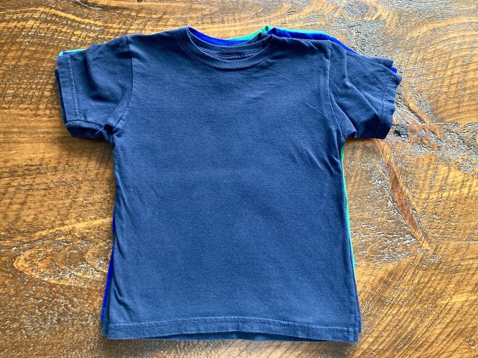 American Apparel Size 6 Kids Crewneck Fine Jersey Short-Sleeve Blue T-Shirt Lot - Image 4 of 4