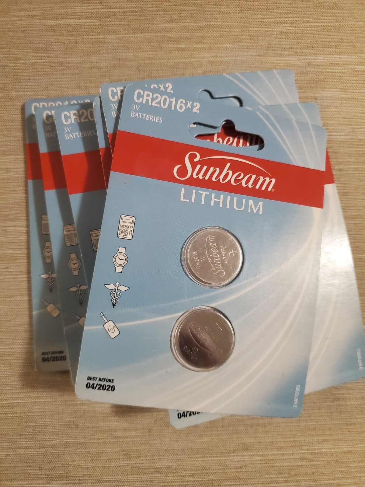 Sunbeam Battery CR2016 Lithium 3 Volt 2 Pack Coin Cell Batteries / 7 packs 2020 eBay
