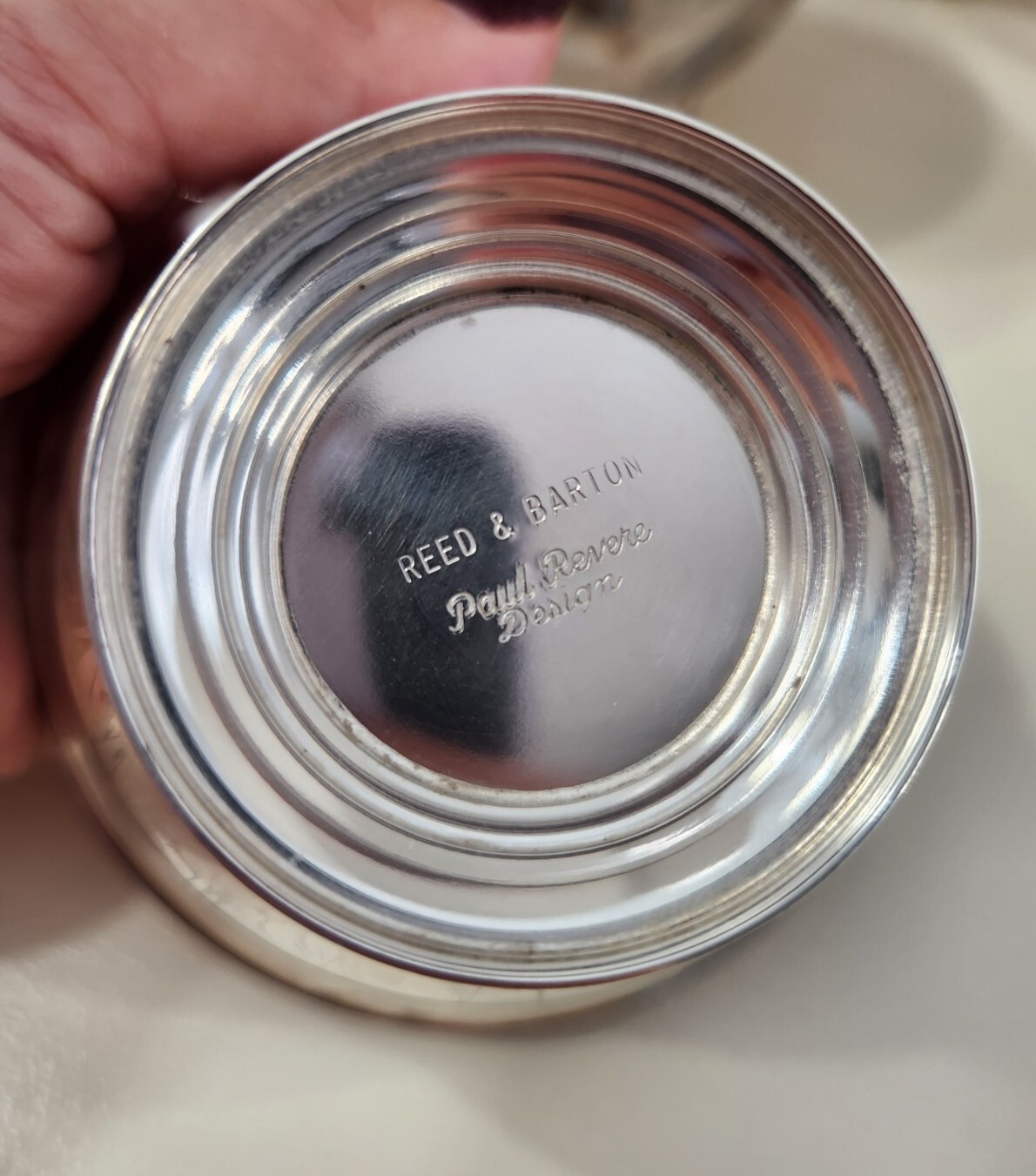 Lot Of 7 Vintage Reed & Barton Paul Revere Design Silver Plated Dessert