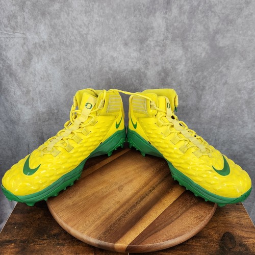 Nike Force Savage Pro 2 Oregon Ducks Football Cleats Mens 15 Yellow Green Shoes - Picture 4 of 12
