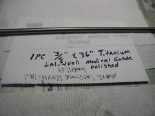 3/8" TITANIUM ROUND ROD VERIFIED 6 AL-4VELI 1 pc. 36" LONG MEDICAL GRADE 23