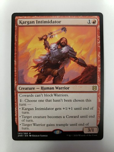 MTG Kargan Intimidator Zendikar Rising 145/280 Regular Rare - Picture 2 of 3