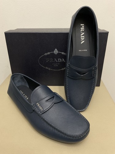 Saffiano Leather Loafer Drivers. 2DD158 