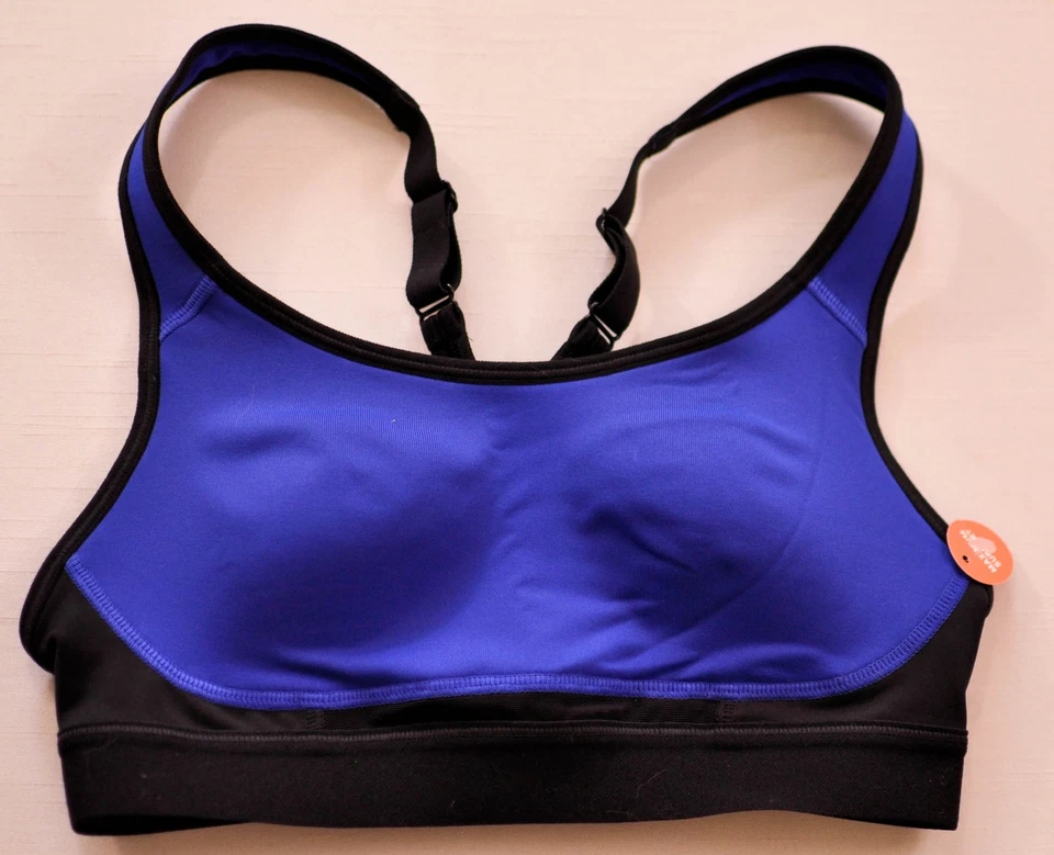 Sujetador deportivo mujer campeón azul y negro talla Xsmall 30AB y 32A precio de venta sugerido por el fabricante $23 nuevo Foto 4 de 4