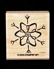 Snowflake Christmas Single Rubber Stamp from Stampin Up Little Layers II Set
