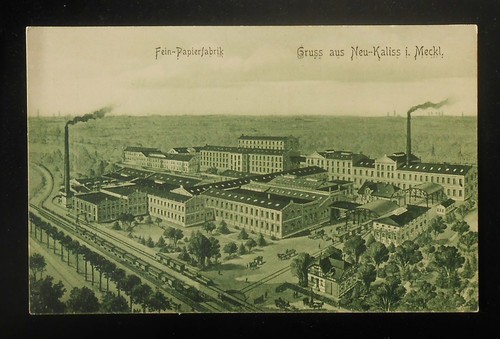 1900er Vogelaugen Fein-Papierfabrik Neu Kaliß Papierfabrik Neu-Kaliss Germany PC