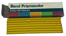 NOS Vintage Berol Prismacolor Pencils Canary Yellow Eagle Art Pencils 916