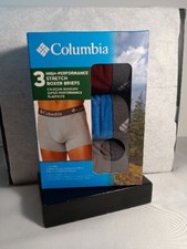 Columbia High-Performance Stretch Boxer Briefs 3 Pack Men's XL 40-42 Multicolor
