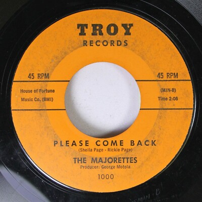 #ad #ad 50#x27;S 60#x27;S 45 The Majorettes Please Come Back White Levis On Troy Records $6.00