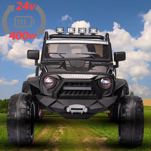 24/12V Kids Ride On Car 2Seater Electric Vehicle Toy Truck Jeep w/Remote Control - Picture 4 of 21