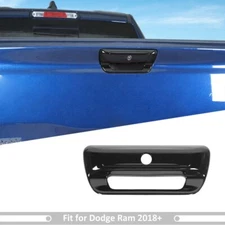Exterior Rear Tailgate Door Handle Cover Decor for Dodge Ram 1500 2018+ Black
