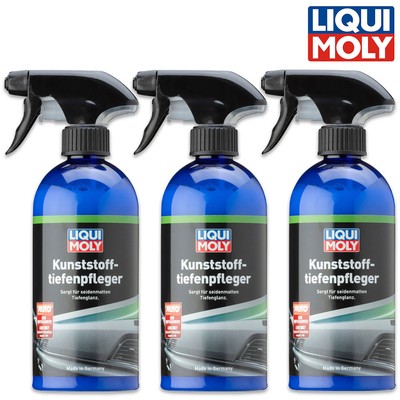 3x LIQUI MOLY 1536 Kunststoff-Tiefenpfleger seidenmatt Flasche Kunststoff 500ml