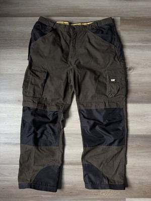 CAT Men's Trademark Work Cargo Pants-Dark Earth/Black-Size: 38x30 Flawless