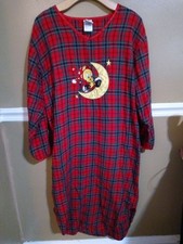 Vintage Tweety Bird Warner Brothers Plaid Embroired Nightgown Women's Medium
