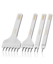 - Leather Stitching Punch, 4 Pack, 6mm, 1/2/4/6 Prong, Leather Hole Punch Too...