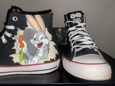 SUPER RARE DISCONTINUED SIZE 10 BUGS BUNNY LOONEY TUNES CONVERSE!!