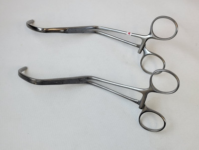 Set of 2 Codman 37-1025 Lambert-Kay Classic Aorta Clamp, 1x2 Teeth 7-3/4'' Cardio