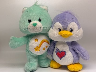 Care Bears Wish Bear Cozy Heart Penguin Attached Plush Duo Care Bear Cousins 20s