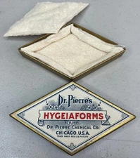 Antique 1900's Dr. Pierre's Hygeiaforms  Feminine Sanitary Hygiene Napkin Pad